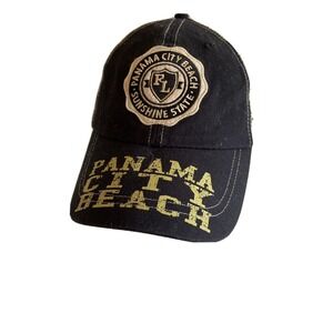 Marco Destin Panama City Beach Florida Trucker Hat Black Tan Sunshine‎ State Cap